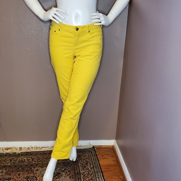 J CREW City Fit canary yellow corduroy jeans 30 R - Picture 1 of 5